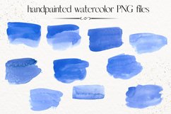 34 Blue Watercolor splash cliparts, Light Blue strokes Product Image 1