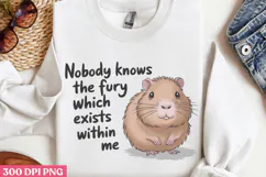 Nobody Knows The Fury PNG, Funny Capybara Sublimation PNG Product Image 3