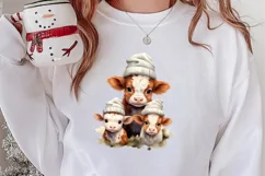 Christmas Farm Animals Clipart, Christmas PNG Product Image 2