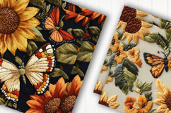 Rustic Sunflower Autumn Digital Paper Product Image 2
