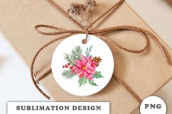 Watercolor Christmas bouquet sublimation Product Image 2