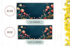 Spring Flowers Mug Wrap, Tulip Mug Sublimation Product Image 2