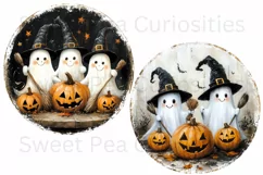 Halloween, Ghosts, Ephemera, PNG, watercolor, Clipart Product Image 2