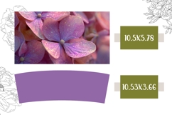 Hydrangea Tumbler Design, Purple 40 Oz Tumbler Wrap Product Image 2