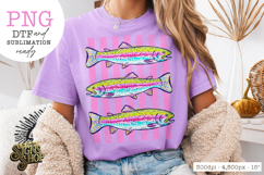 Rainbow Trout PNG | Preppy Lake Days Fish Design Product Image 4