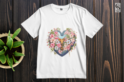 Floral Heart Lock Clipart Sublimation PNG Product Image 3
