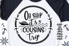 Oh Ship It’s a Cousins Trip SVG Shirt Design Cruise Family Product Image 2