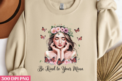 Be Kind to Your Mind PNG, Mental Health Sublimation PNG Product Image 1
