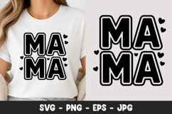 Mama Typography Heart Design SVG PNG Product Image 1