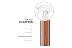 Amber Trigger Spray Bottle - PSD Mockup Product Image 2