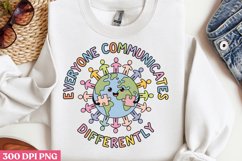 Everyone Communicates PNG, Autism Sublimation PNG Product Image 1