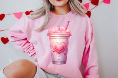 Valentine Coffee Cup Sublimation Clipart Product Image 2