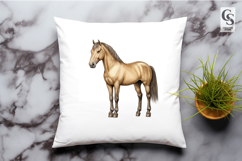 Realistic Horse Watercolor Clipart Sublimation PNG Product Image 3