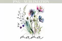 Wildflower Mama Png Sublimation Design Floral Mama Png Product Image 1