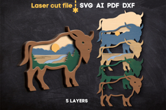 Bison SVG laser cut file for Glowforge Product Image 2