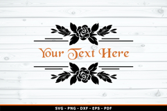 Floral Flowers Wreath Split Monogram SVG Cut Files Product Image 2