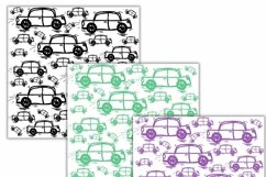hand drawn cars digital papers Product Image 2