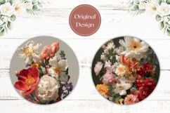 Art Flowers Car Coaster Template, Floral Coaster Designs Product Image 2