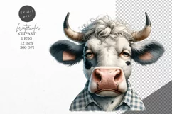 Cow clipart, Old cow clipart, Funny sublimation Product Image 1