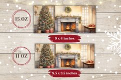Christmas Fireplace Mug Sublimation, Christmas Coffee Cup Product Image 2
