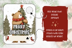 Vintage Christmas Bear Money Card, Christmas Bear Gift Card Product Image 2