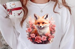 Cute Pink Christmas Animals Clipart Sublimation Product Image 2