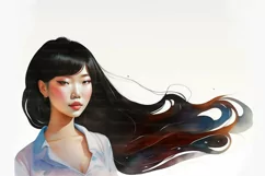 Asian art 10 PNG, Asian art print, Korean wall art Product Image 2