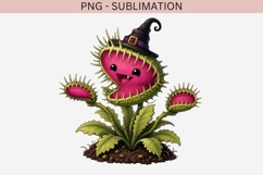 Cute halloween venus flytrap png design for T-shirts Product Image 3