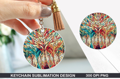 Christmas Keychain Sublimation - Christmas Keychain PNG Product Image 1