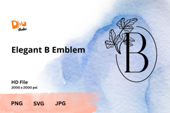 Elegant Emblem Monogram - Botanical Letter SVG | JPG | PNG Product Image 1