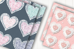 Vintage Heart Digital Paper Product Image 2
