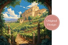 Vineyard Tumbler Wrap Design, Vintage Villa Tumbler Design Product Image 2