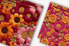 Multicolor Embroidery Floral Digital Paper Product Image 2