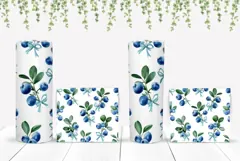 Blueberry Tumbler Wrap, Berries Tumbler, Berries Sublimation Product Image 2