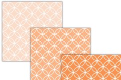 shades of Orange lattice circles digital papers Product Image 2
