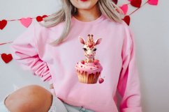 Giraffe Loves Cupcake Valentine Clipart Valentines Clipart Product Image 2