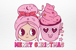 Retro Pink Christmas SVG Product Image 2