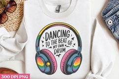 Dancing to the beat PNG, Autism Sublimation PNG Product Image 1