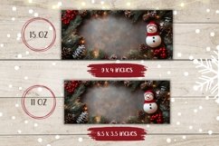 Christmas Mug Sublimation, Snowman Mug Wrap Design Product Image 2