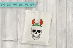 Christmas SVG, Skull Santa SVG, Christmas skull SVG Product Image 3