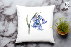 Bluebell Flower Watercolor Clipart Sublimation PNG Product Image 2