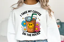 I take my Coffee on the Rocks svg | Svg Cut File | Shirt Svg Product Image 1
