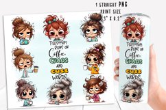 Funny Mom coffee quote Tumbler Wrap|PNG, 20 oz. Product Image 2