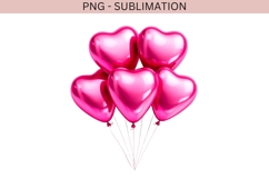 Valentine balloons png design for T-shirts Product Image 2