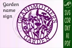 Grandmother's Garden sign svg laser cut template Product Image 3