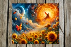 Romantic sunflower | 8 Skinny tumbler Sublimation designs Product Image 2