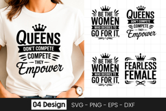 Women Leadership Motivation Quotes SVG PNG Product Image 1