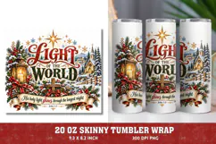Light of the World 20oz Tumbler Wrap, Christian Christmas Na Product Image 1