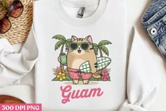 Guam PNG, Funny Cat Sublimation PNG Product Image 1