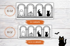 Halloween Pumpkin Mug Wrap, Halloween Cat Mug Design Product Image 2